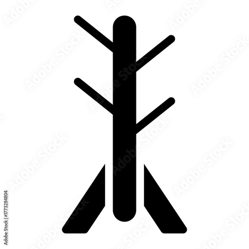 coat rack glyph icon