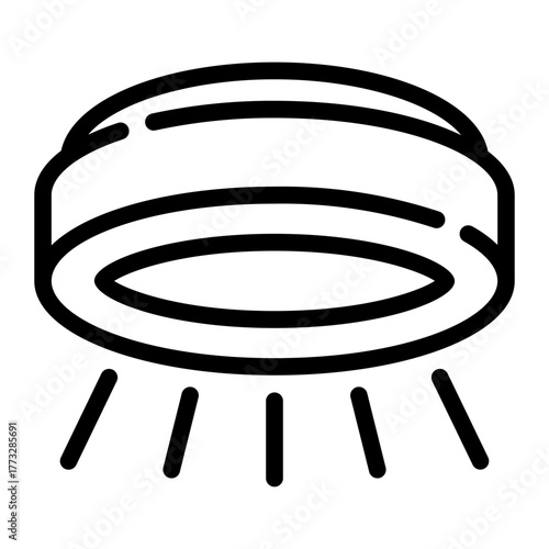 ceiling lamp line icon
