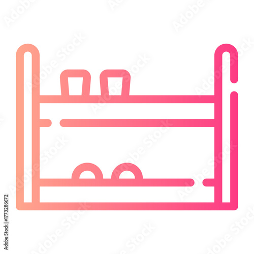 shoe rack gradient icon