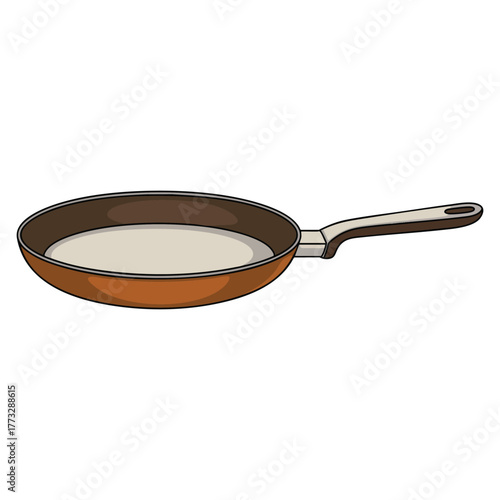 Frying pan isolated on stove burner vector illustration suitable for cooking meal preparation kitchenware culinary themed creative and kitchen artwork