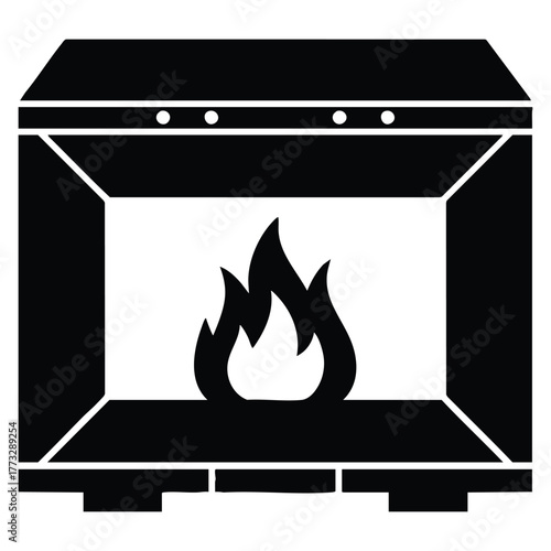 Home appliance oven icon vector illustration isolated design perfect for kitchen cooking equipment household device or appliance creative artwork