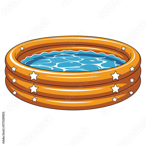 Illustration of a swimming pool on a white background vector artwork isolated ideal for water recreation aquatic activity summer design and leisure visuals