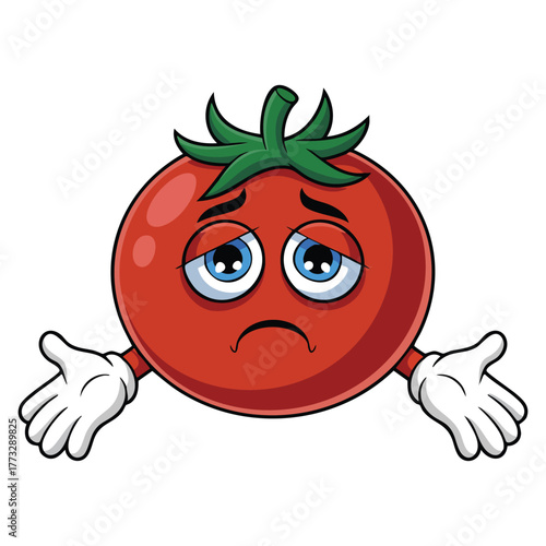 Illustration of a tomato on a white background vector artwork isolated ideal for food design cooking recipe healthy ingredients and fresh produce themed visuals