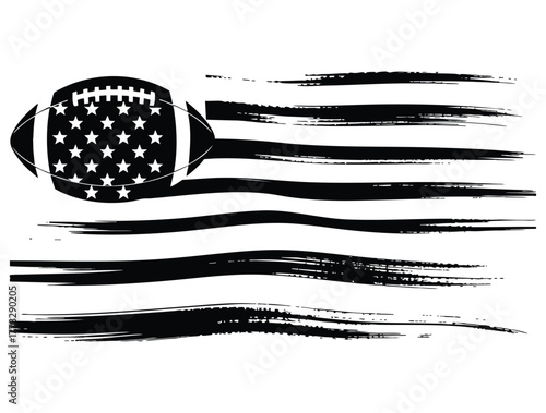 Illustration of football flag isolated vector design ideal for sports decoration game team support championship or athletic themed artwork projects