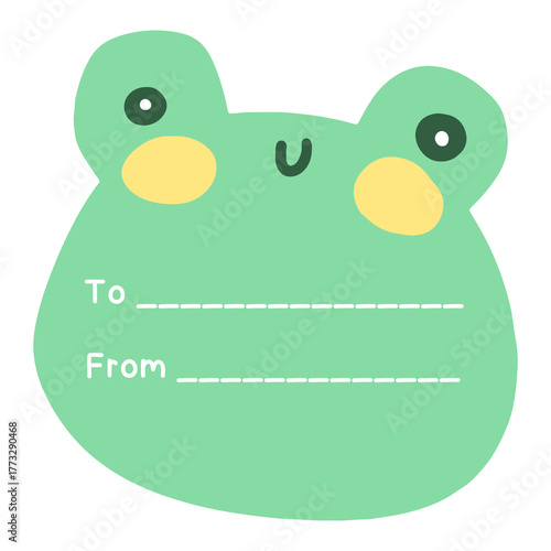 Cute green frog post-it notes