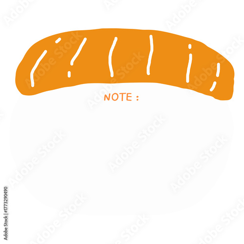 Cute salmon rice ball post-it notes