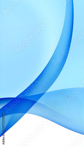Abstract blue curves and lines in digital artwork. Suitable for backgrounds, web design, print media, and modern artistic concepts.