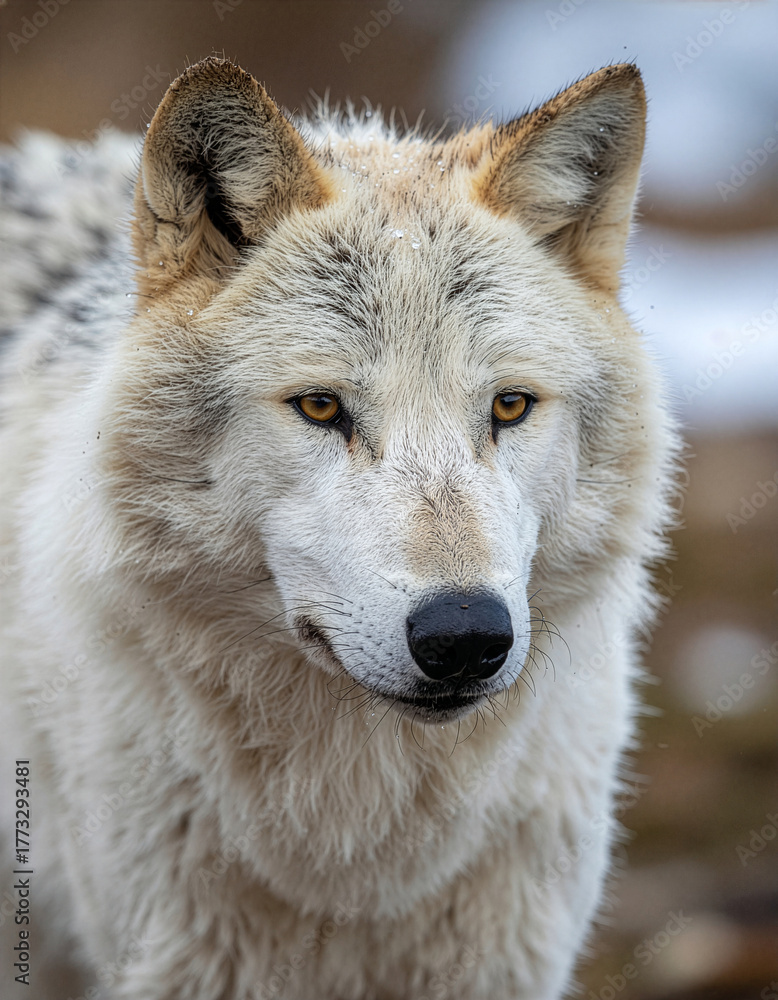 Fototapeta premium Majestic White Wolf Portrait
