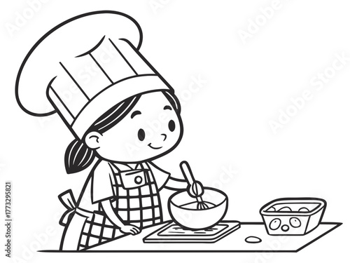 Child Chef Baking Fun - Kitchen Activity Outline