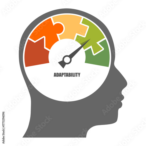 Adapting to change and development for the self or the business. Business transformation, change management or transition to better innovative company, improvement and adaptation to new normal