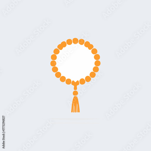 Buddhist Prayer Beads Mala Tassel Icon.