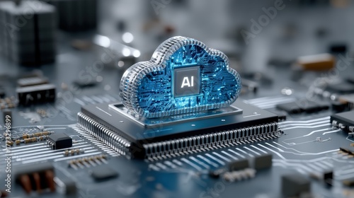 AI Cloud Computing, Machine Learning, Technology Concept
