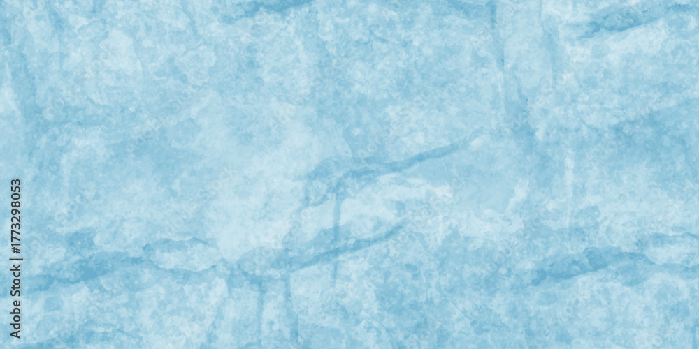 Obraz premium Light blue grunge marble texture with white crack patterns and soft watercolor-style shading, resembling polished icy stone. blue hand paint watercolor texture. blue concrete stone marble texture. 