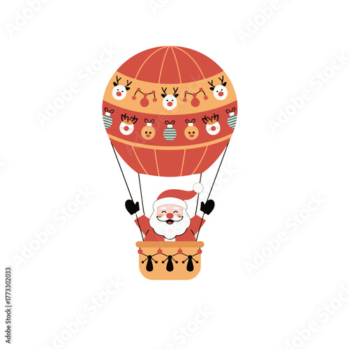 santa on fire ballon