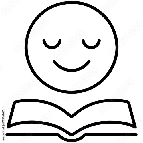 Reading bliss: The image embodies the serenity and contentment of a person lost in the pages of a book, showcasing the enjoyment of literature and learning.