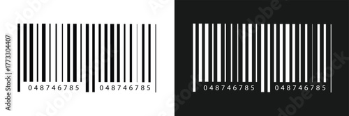 Barcode isolated on white background, Simple fake bar code, barcode scratched vector illustration , barcode icon for selling, Product Barcode, Trendy bar code for web icon in eps 10.