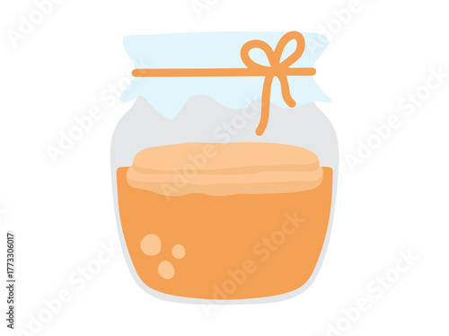 Kombucha Scoby Fermented Jar Illustration
