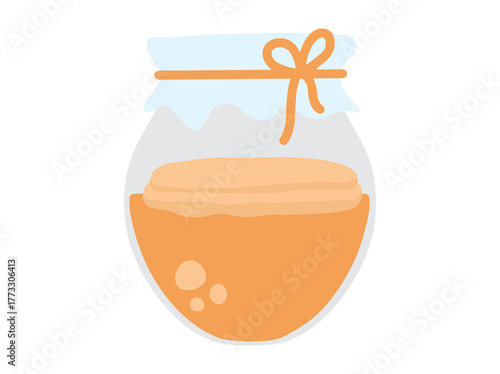 Kombucha Scoby Fermented Jar Illustration
