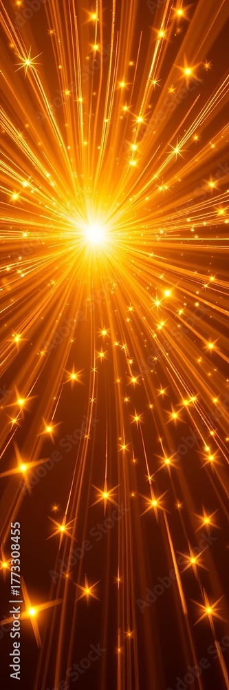 Obraz premium Golden starbursts burst outward, adding celebratory shimmer , magic, burst