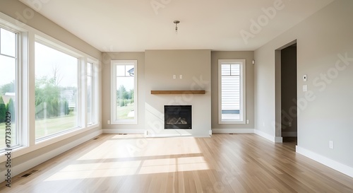 Empty living room in the house