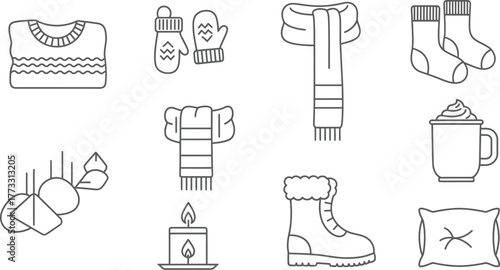 Cozy winter essentials ready for a snowy day out