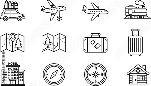 Plan your next adventure with these travel icons