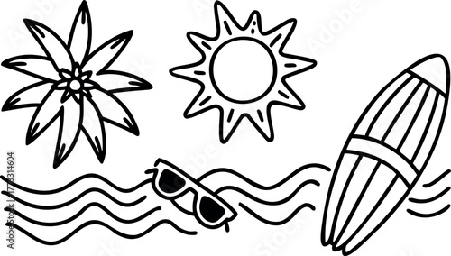 Black and white vector floral illustration featuring a lotus flower tattoo design with vintage elements