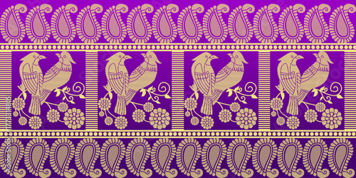 beautiful graphic saree design and this sari design is in Indian style which is for textile fashion industry and it can be used as wallpaper backdrop and website bg this style is originated in india 