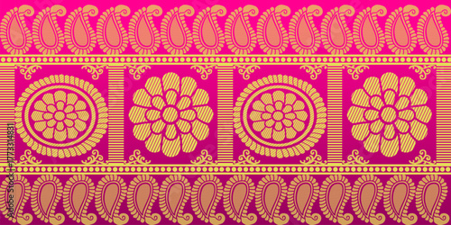 beautiful graphic saree design and this sari design is in Indian style which is for textile fashion industry and it can be used as wallpaper backdrop and website bg this style is originated in india 