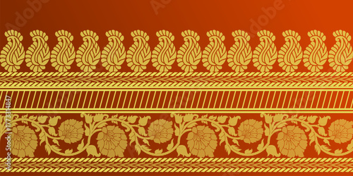 beautiful graphic saree design and this sari design is in Indian style which is for textile fashion industry and it can be used as wallpaper backdrop and website bg this style is originated in india 