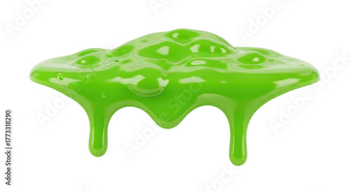 Green slime blob dripping transparent background cutout png