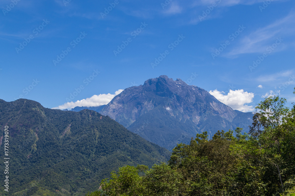 Fototapeta premium The greatest Mount Kinabalu of Sabah, Borneo during Sunrise.