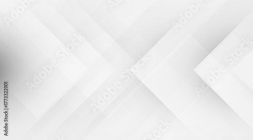 A modern abstract background features intersecting white geometric shapes and subtle gradients, creating a clean and minimalistic design suitable for various digital applications