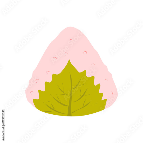 sakura mochi vector illustration
