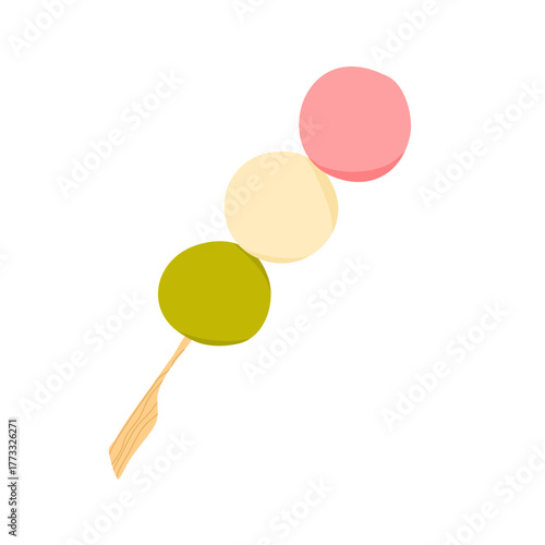 hanami dango vector illustration
