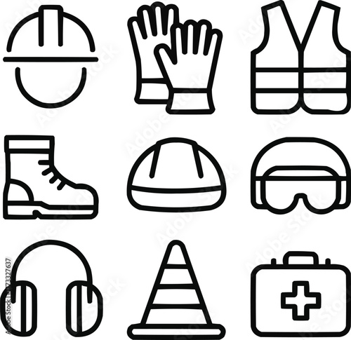 Family and Relationships Outline Icon Set Parents, Children, and Generational Bonds