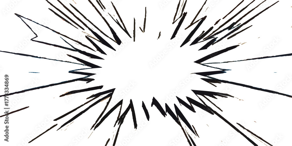 Obraz premium Grunge ink splat background with an explosion of black dandelion macro art illustration pattern