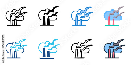 Airborne Soot icon set multiple style collection 
