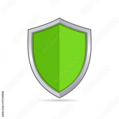 Green and silver shield icon on a plain white background Free Download Green and silver shield icon on a plain white background - GFXLoad