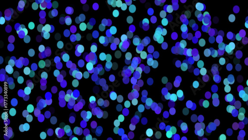 Blue dot or ball blinking, abstract illustration. Holiday happy new year