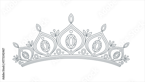 Ornate regal crown design with intricate details for royal and luxury themed projects