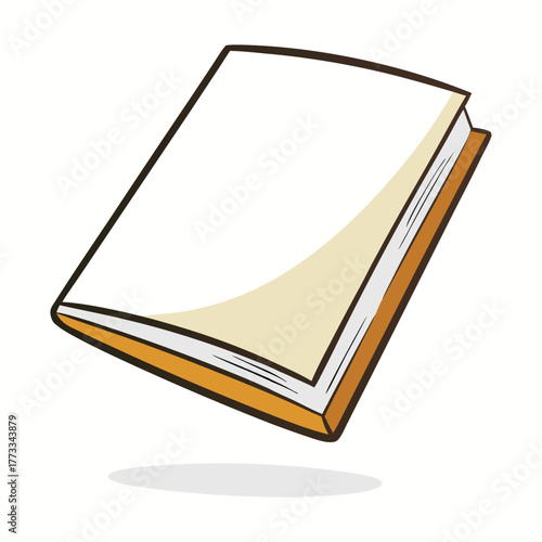 A blank flying magazine cover soaring in the air, symbolizing creativity, freedom, and endless possibilities for design and storytelling waiting to be filled.
