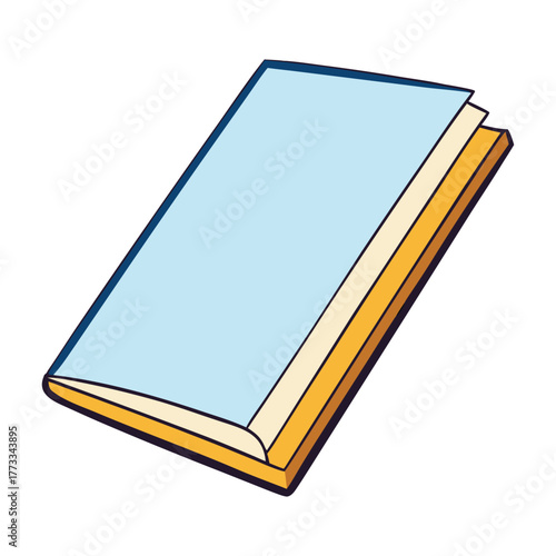 A blank flying magazine cover soaring in the air, symbolizing creativity, freedom, and endless possibilities for design and storytelling waiting to be filled.
