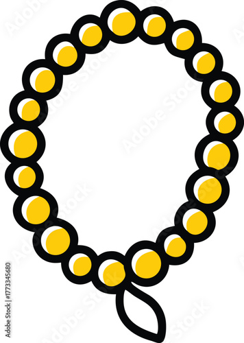 Spiritual rudraksha mala prayer beads icon