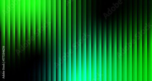 Abstract Green Lines Background with Glass Effect and Green Shadow — Modern Striped Digital Design