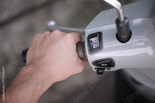 driving a motorcycle 