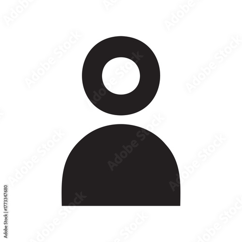 Black user icon silhouette