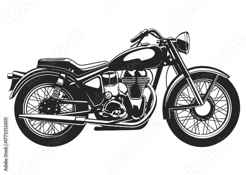 Motorcycle classic vintage vector illustration