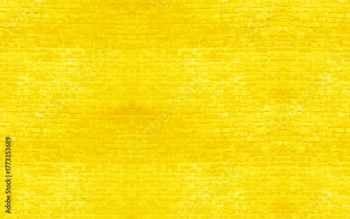 Yellow brick wall texture background, pattern wallpaper.