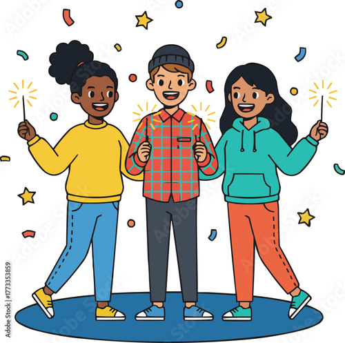 Midnight Celebration With Friends